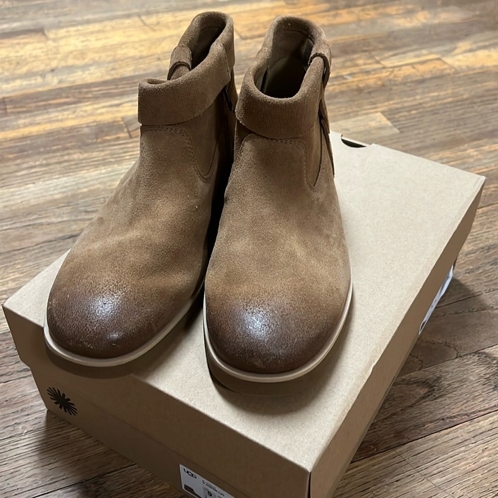 UGG Women's Josefene Cuff Suede Ankle Boots US9 Chestnut (tan/brown)